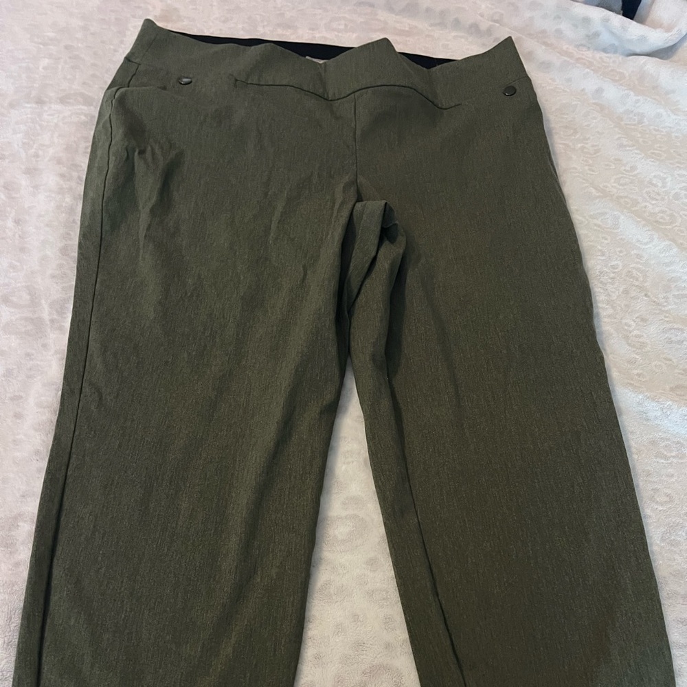 Women cropped green xxl dress pants